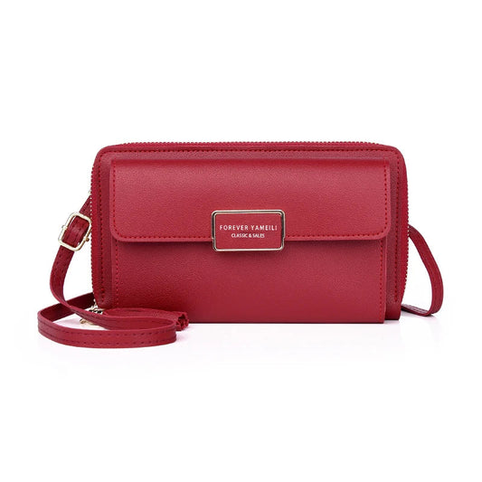 Leather Cell Phone Crossbody Bag The Store Bags Red 