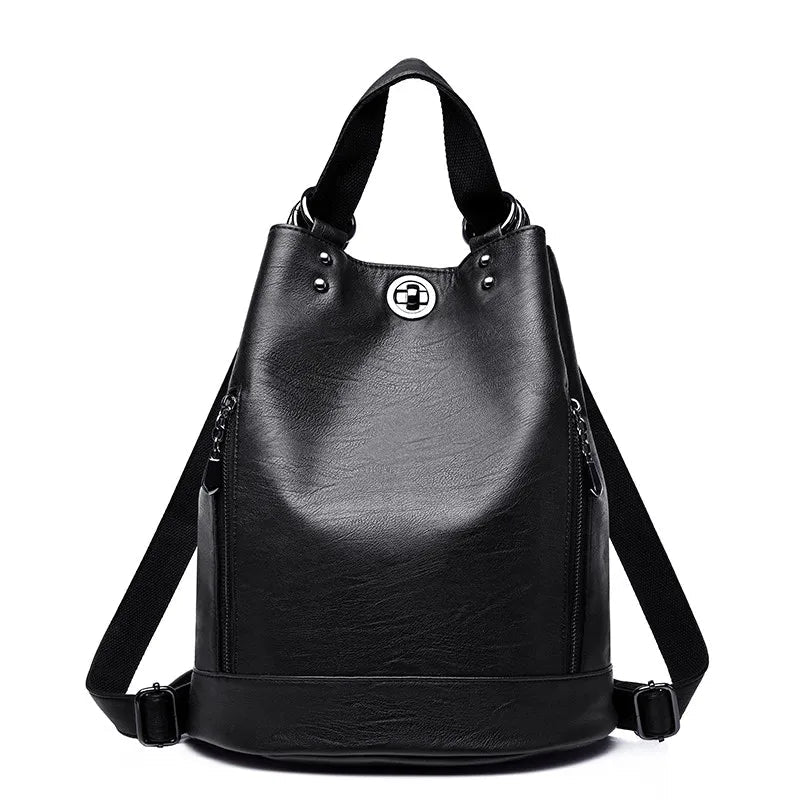 Large Red Leather Backpack The Store Bags Black