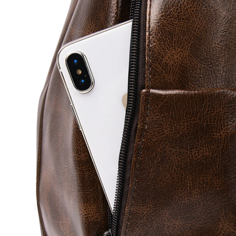 Theft Proof Leather Backpack The Store Bags