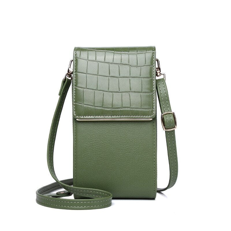 Leather Crossbody Phone Wallet The Store Bags Green 