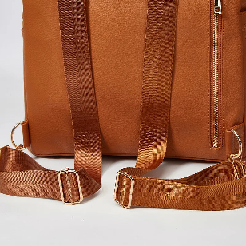 Brown Leather Backpack Diaper Bag The Store Bags