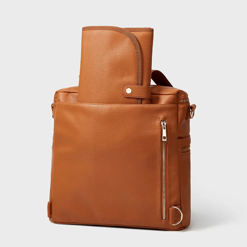 Brown Leather Backpack Diaper Bag The Store Bags