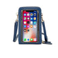 Touch Screen Waterproof Leather Crossbody Phone Bag The Store Bags sapphire blue 