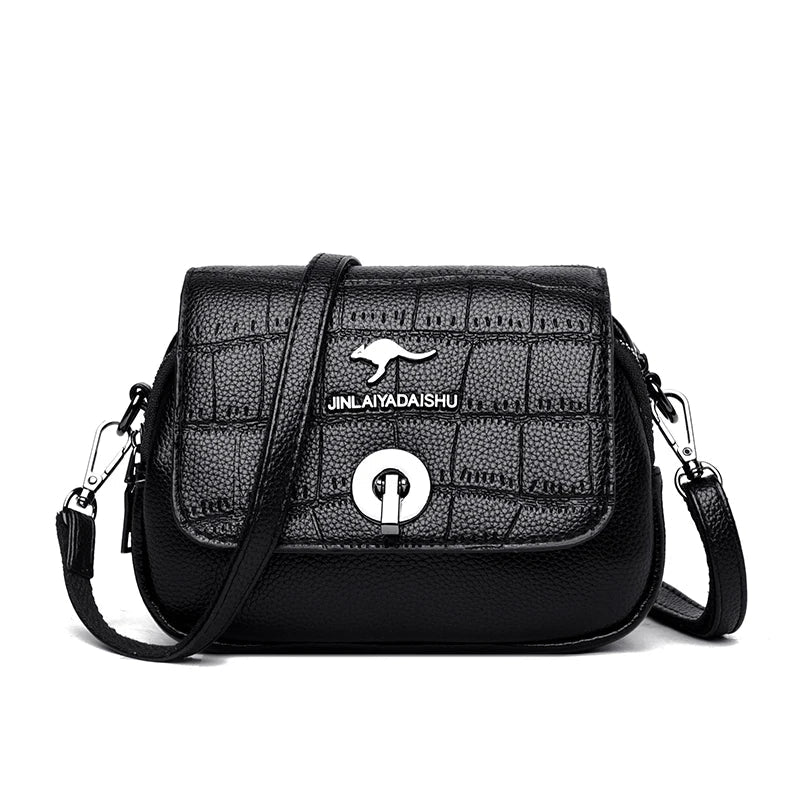 Croco Crossbody Bag The Store Bags Black 