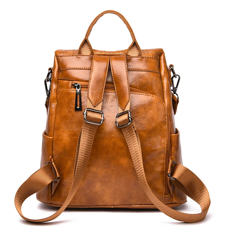 Croc Leather Backpack The Store Bags