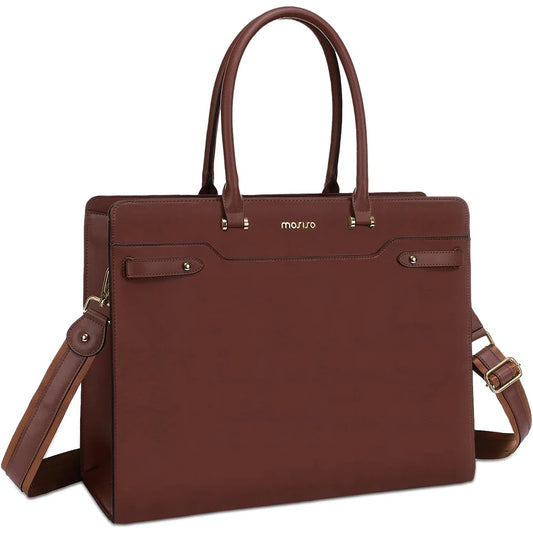 Brown Leather handbag with a shoulder strap