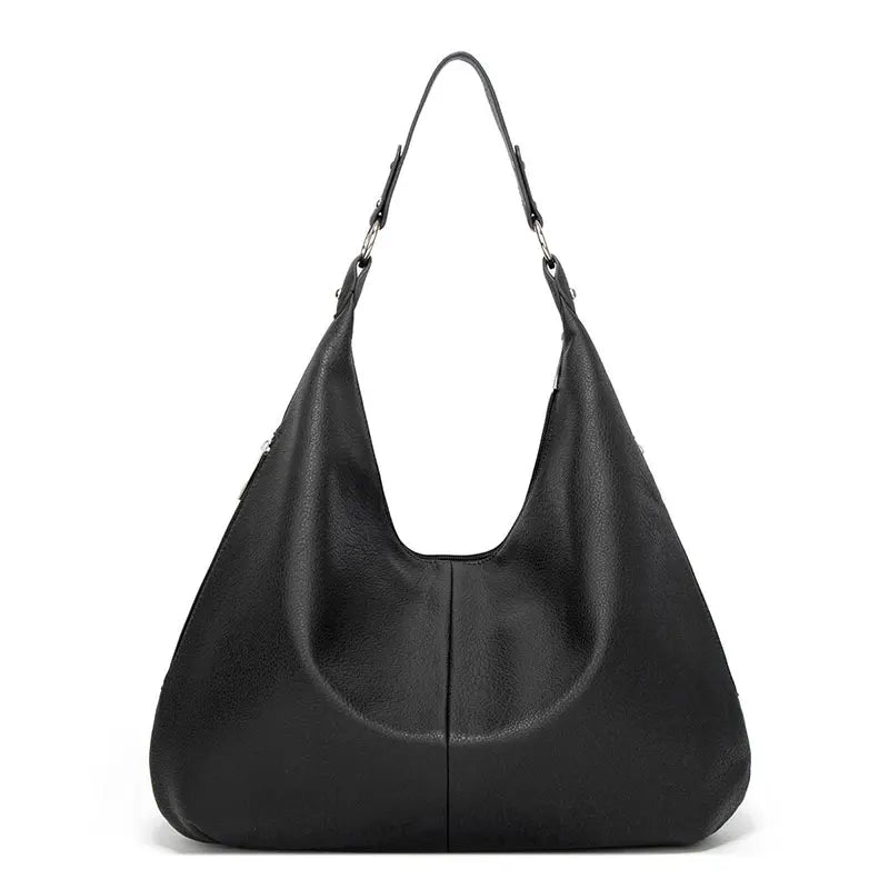 Black Leather Hobo Shoulder Bag The Store Bags