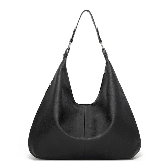 Black Leather Hobo Shoulder Bag The Store Bags