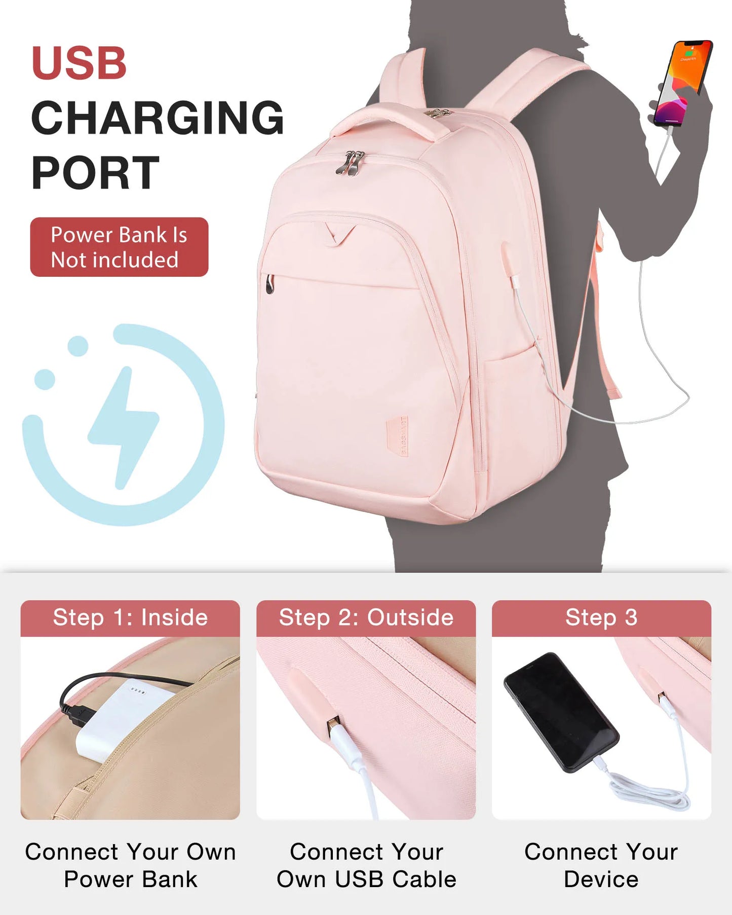 Mochila para portatil 17 pulgadas para mujer