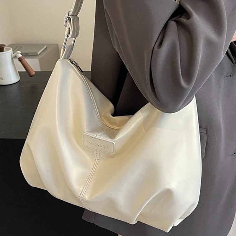 White Leather Shoulder Bag The Store Bags