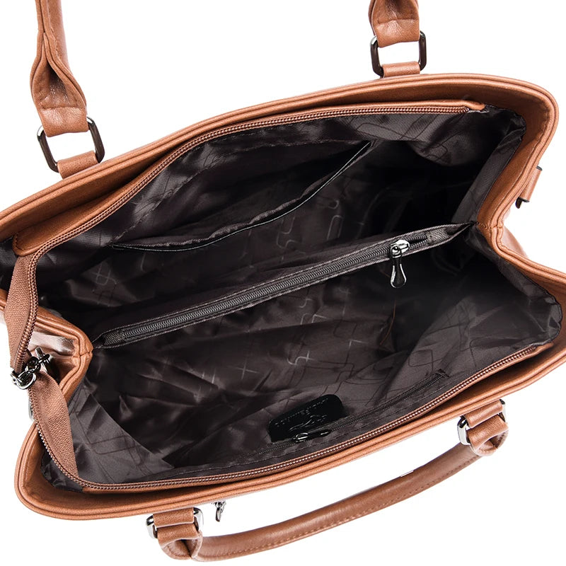 Bolso tote mujer piel negro