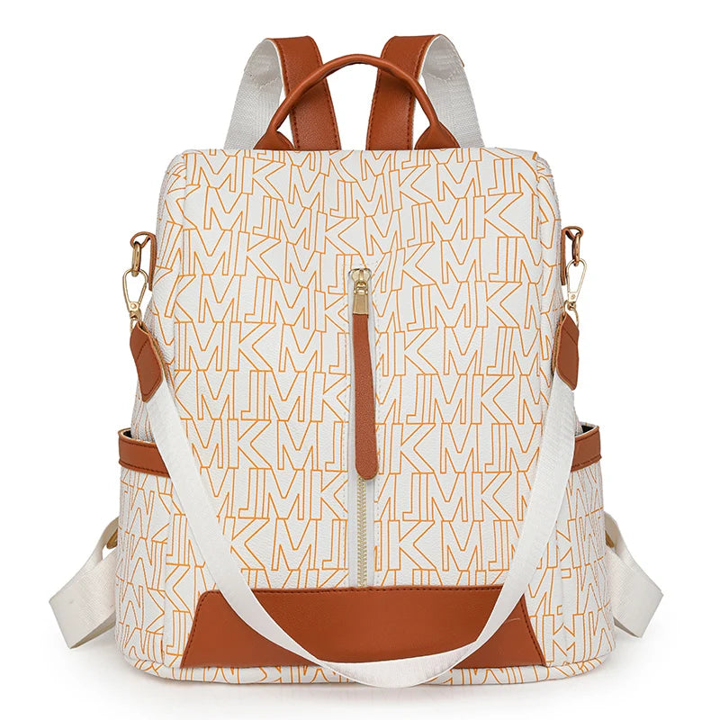 Leather Travel Backpack Anti Theft