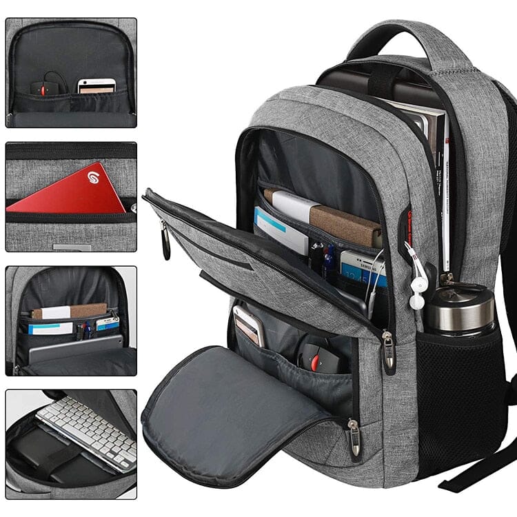 Multi-space Men's Travel Laptop Backpack With USB The Store Bags 