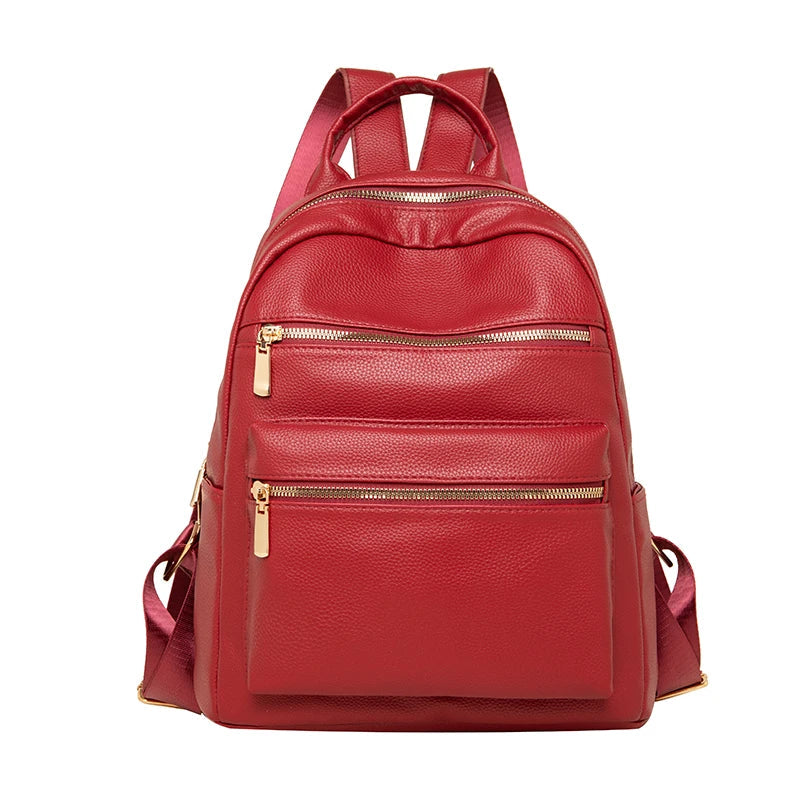 Teal Leather Backpack The Store Bags Red