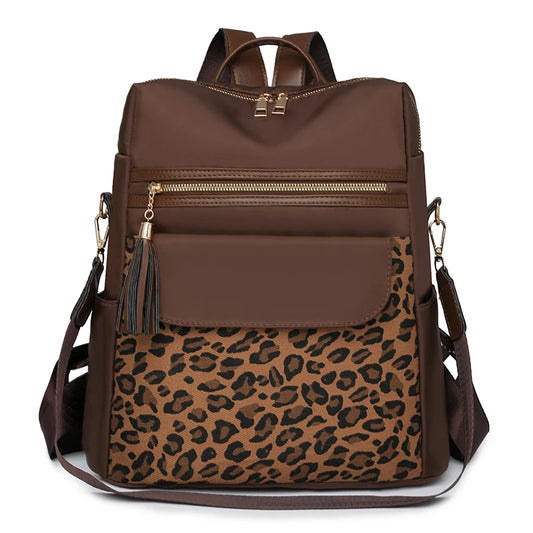 Leopard Backpack Purse