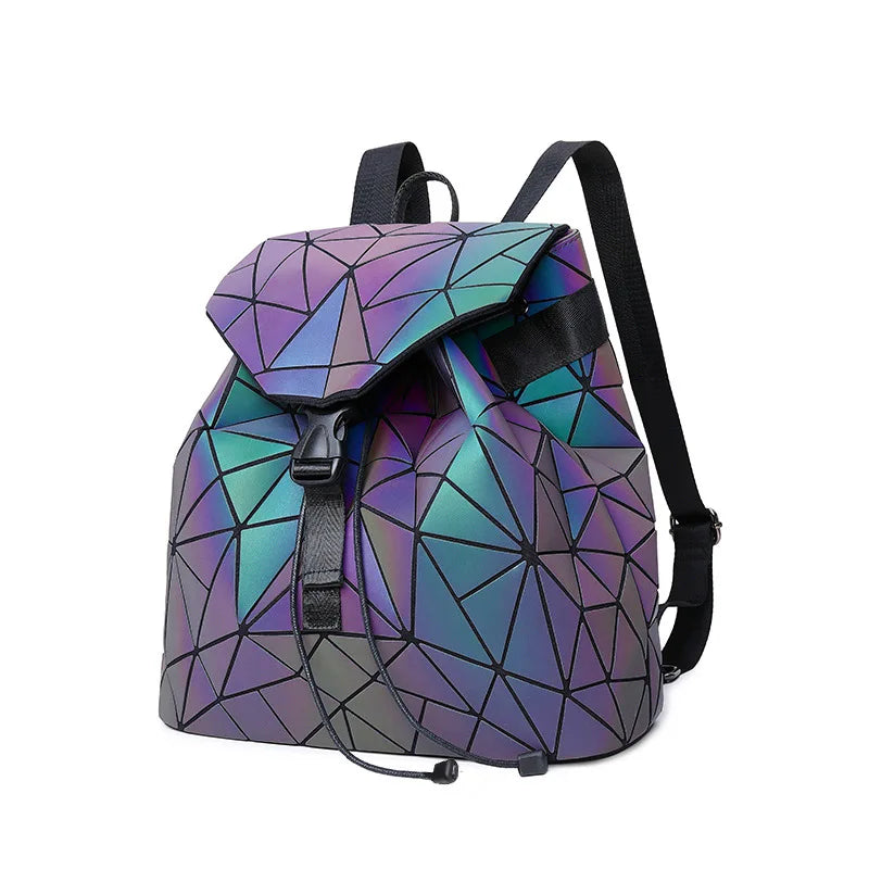 Geometric Drawstring Backpack