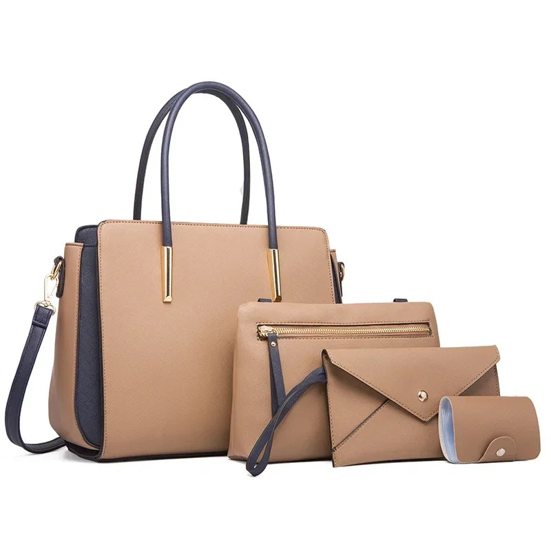 Bolso de cuero verde azulado
