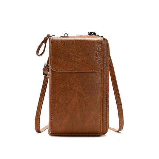Leather Clutch Wallet With Phone Pocket The Store Bags Brown
