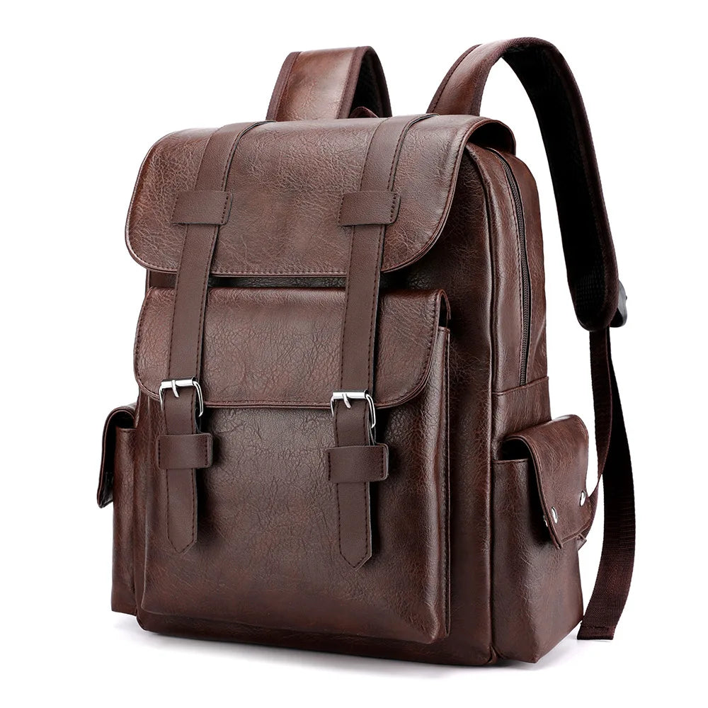 Laptop Backpack 15.6 inch Leather The Store Bags Dark Brown