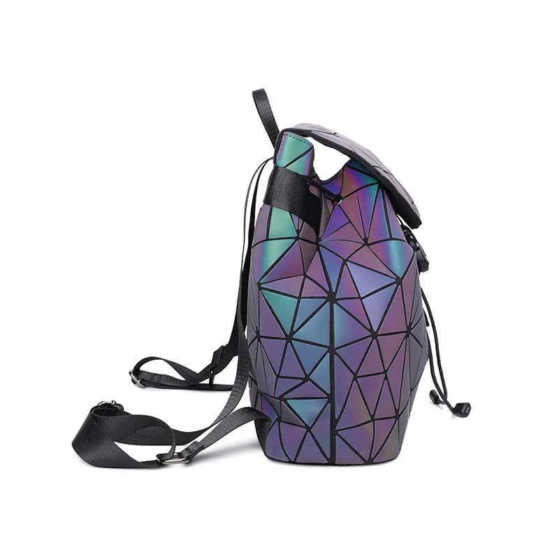 Geometric Drawstring Backpack