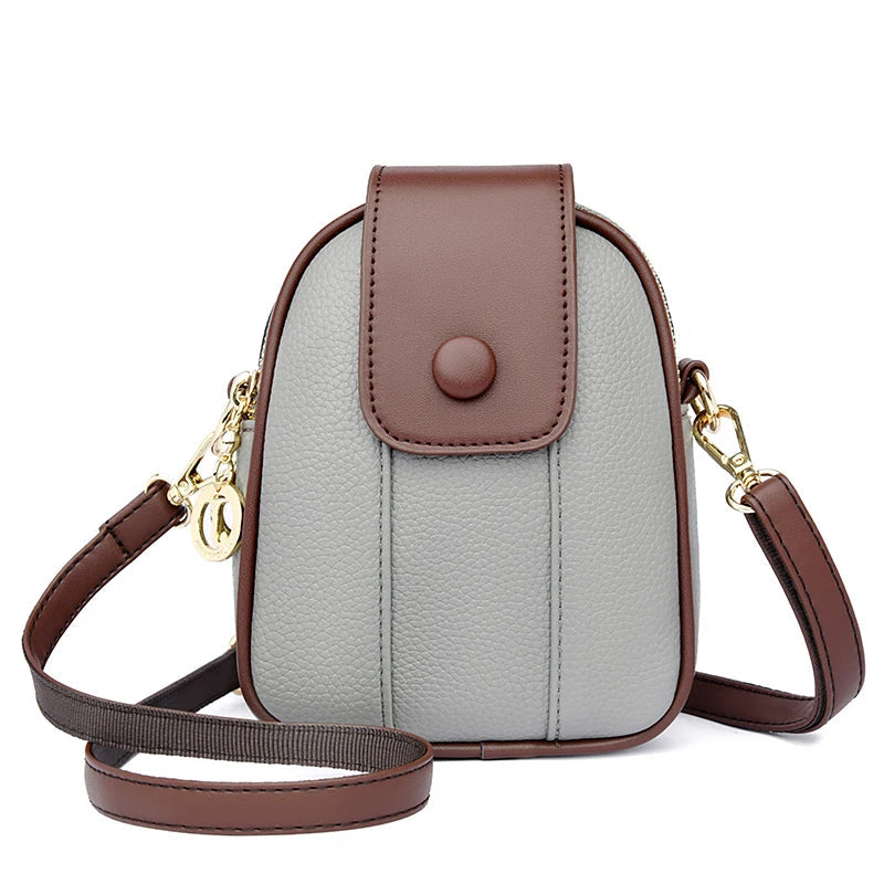 Leather Phone Crossbody Bag The Store Bags Grey