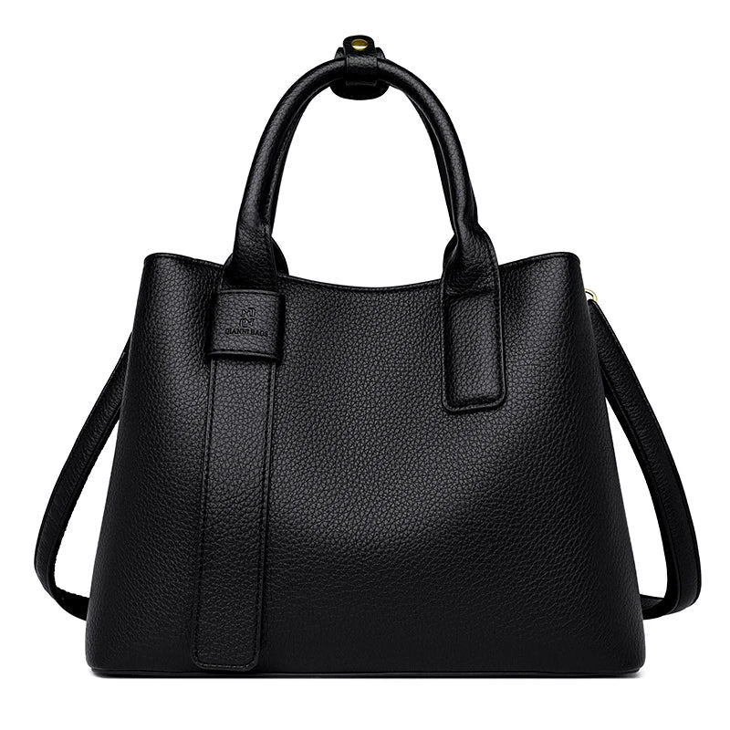 Small Leather Tote Handbag The Store Bags Black