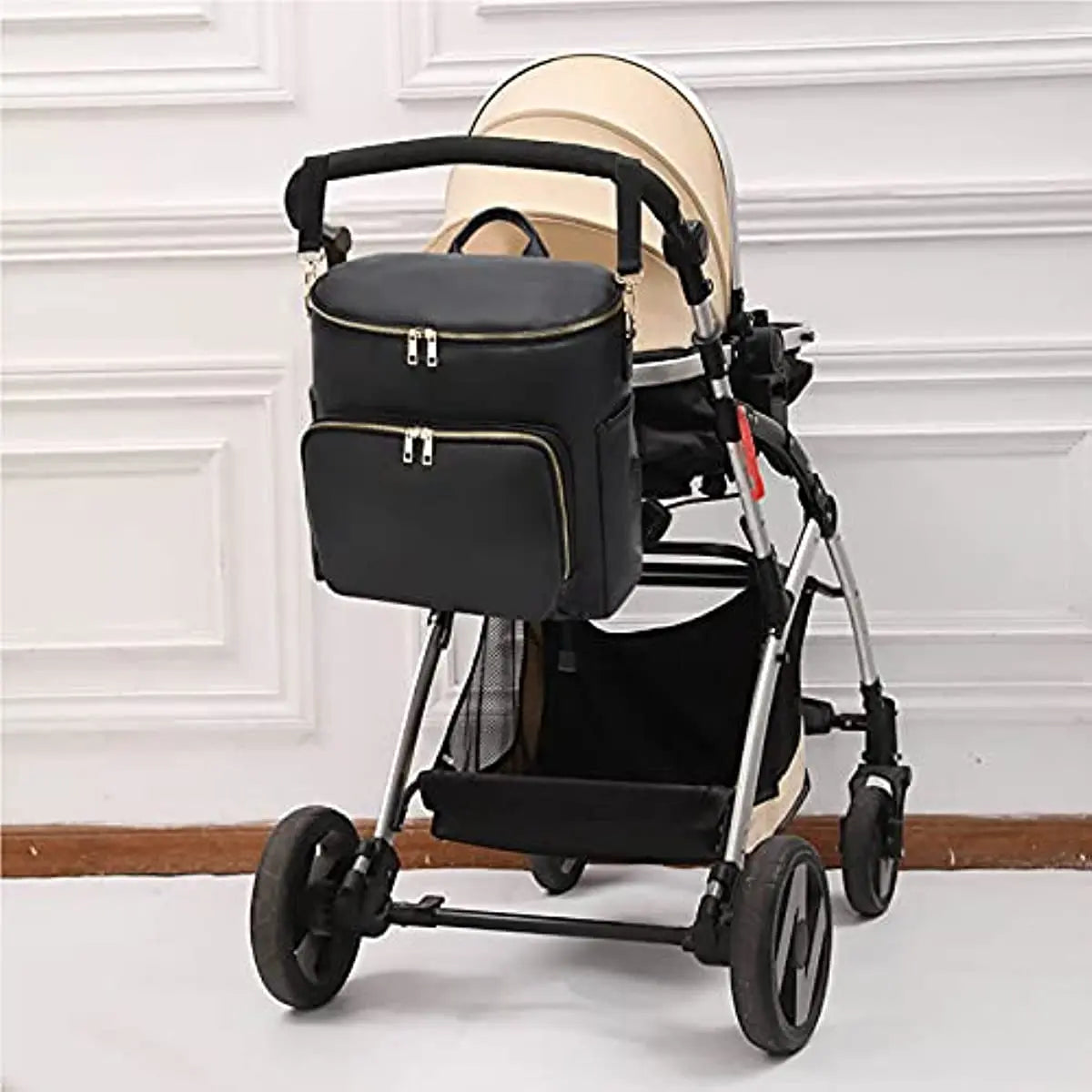 Black Faux Leather Diaper Backpack The Store Bags