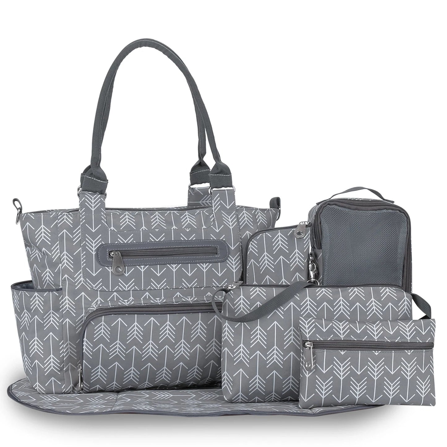 5pcs diaper bag tote set The Store Bags darkgray