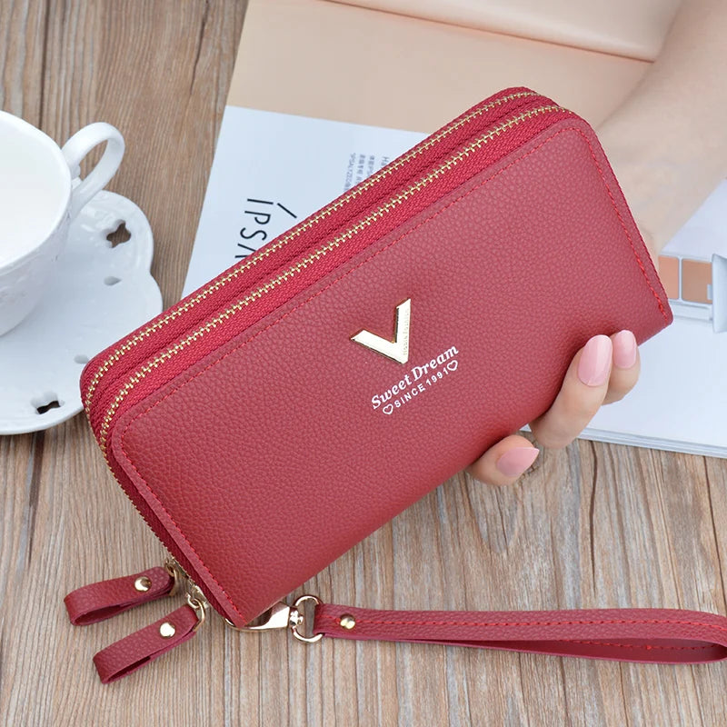 Cartera billetera mujer piel