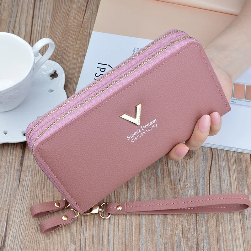 Cartera billetera mujer piel