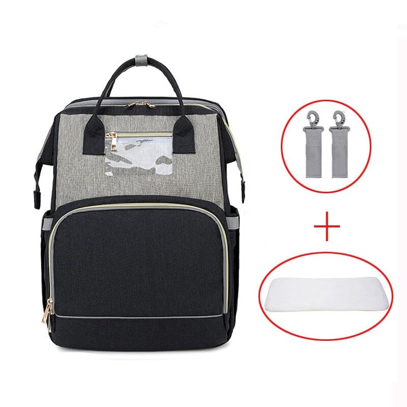Famicare Nappy USB Backpack The Store Bags grey black