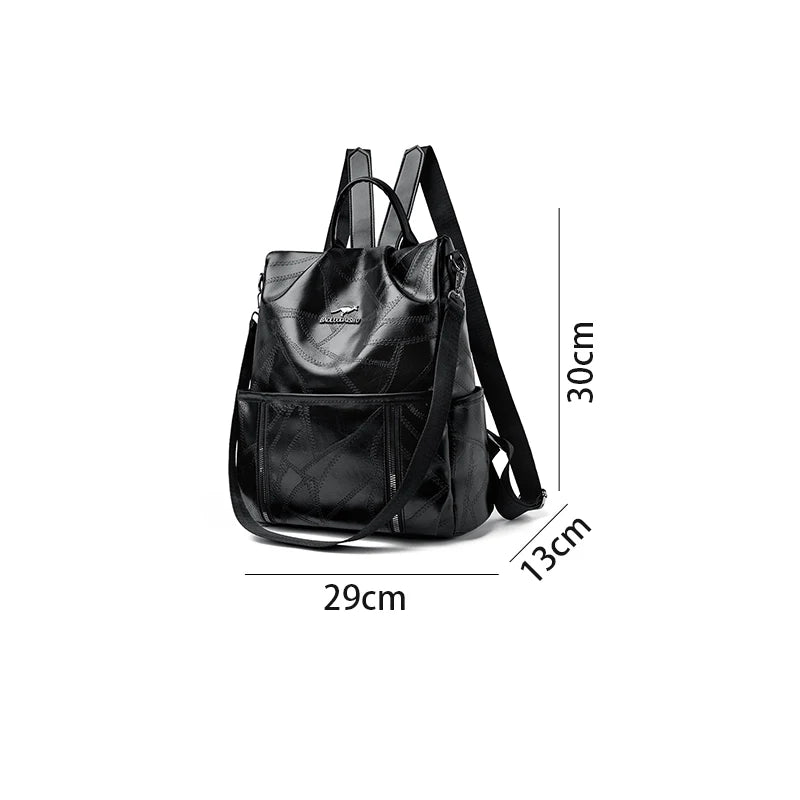 Anti Theft Backpack Women Leather