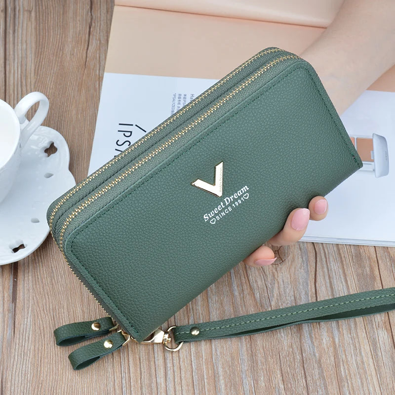Cartera billetera mujer piel