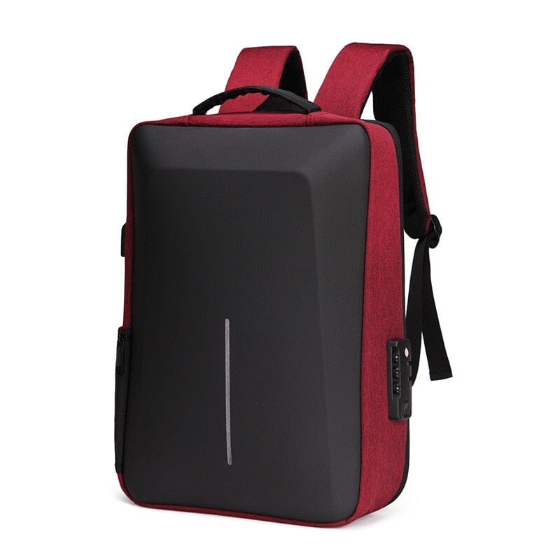 Anti Theft Waterproof Backpack With USB Charger The Store Bags Red