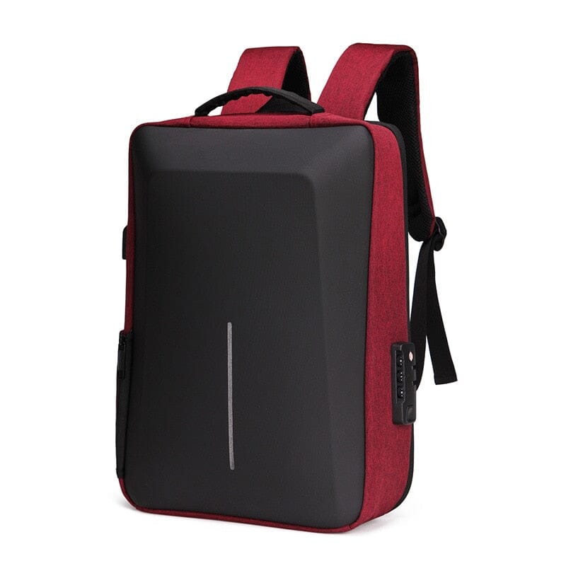 Anti Theft Waterproof Backpack With USB Charger The Store Bags Red 