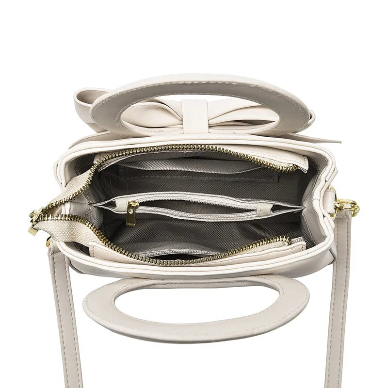 Leather Bag With Bow On Front The Store Bags