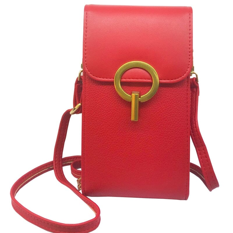 Soft Leather Phone Pouch The Store Bags Red 