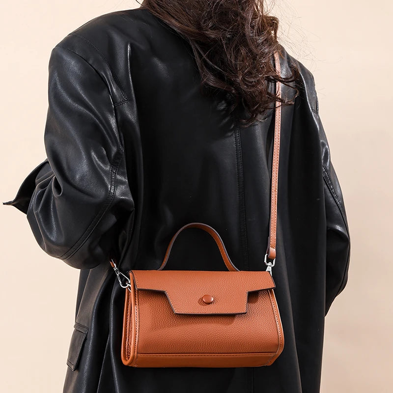 Dark Brown Leather Shoulder Bag The Store Bags