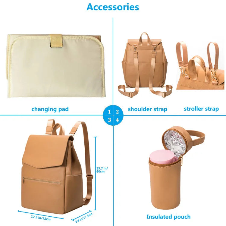 Faux Leather Diaper Backpack The Store Bags