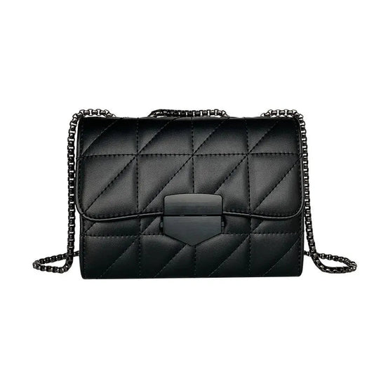 Quilted Crossbody Bag With Chain The Store Bags Black 