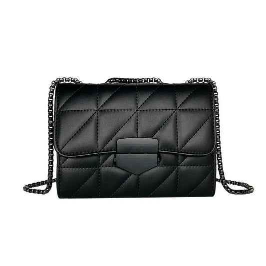 Quilted Crossbody Bag With Chain The Store Bags Black