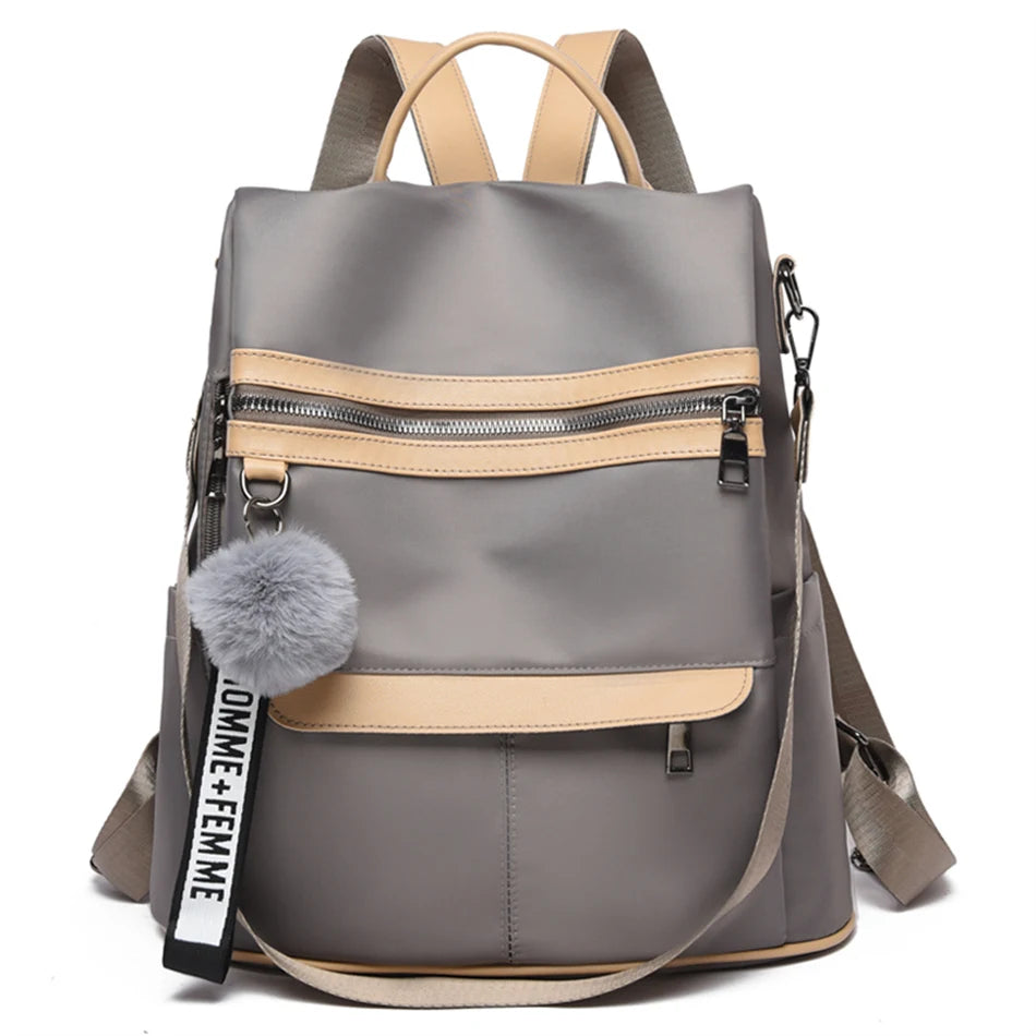 Bolso mochila casual antirrobo mujer