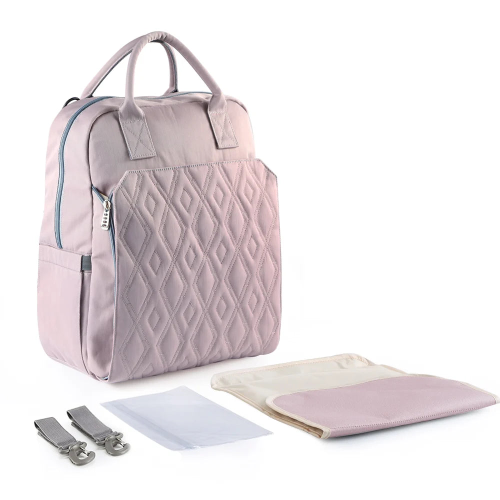 Diaper Bag Backpack With Attached Changing Pad