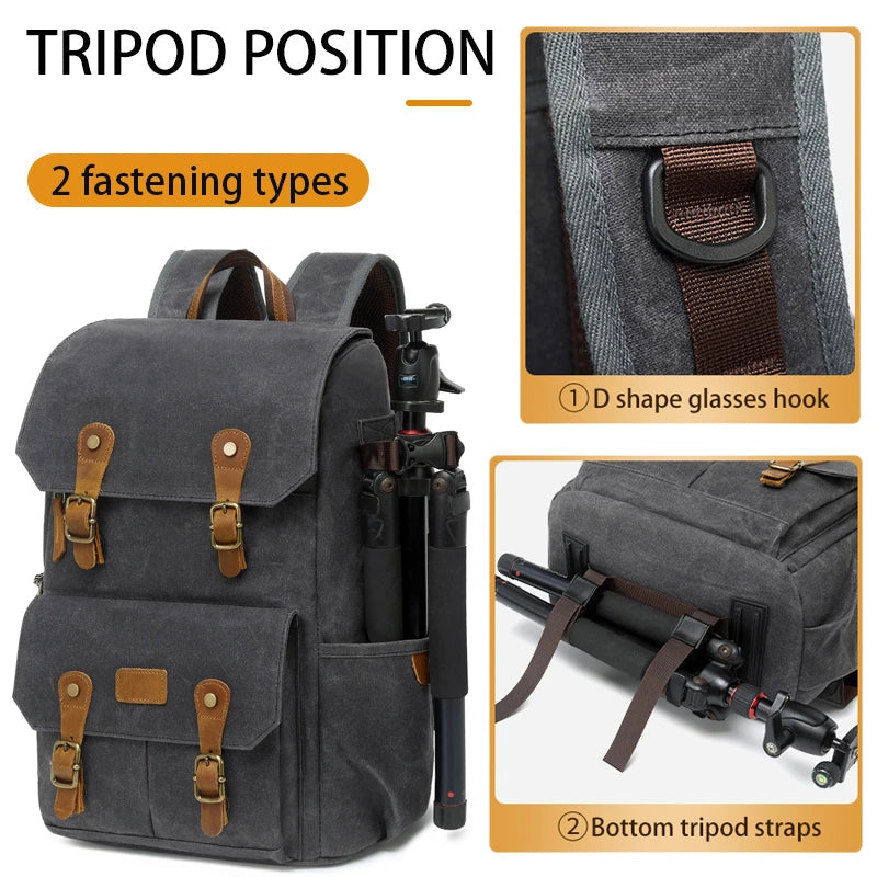 Brown Waxed Canvas Camera Bag The Store Bags