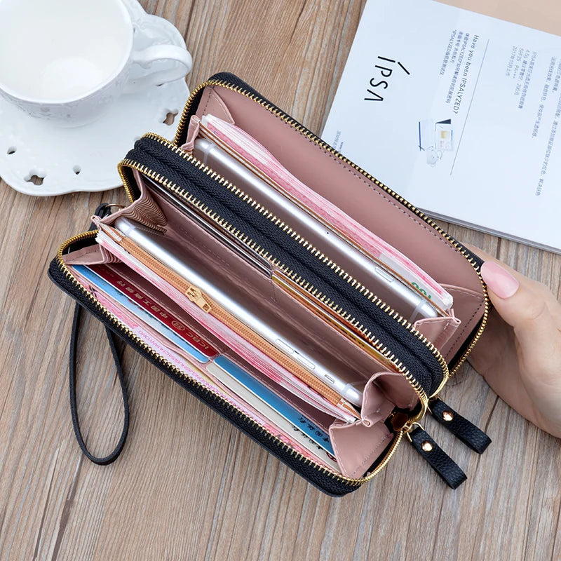 Cartera billetera mujer piel