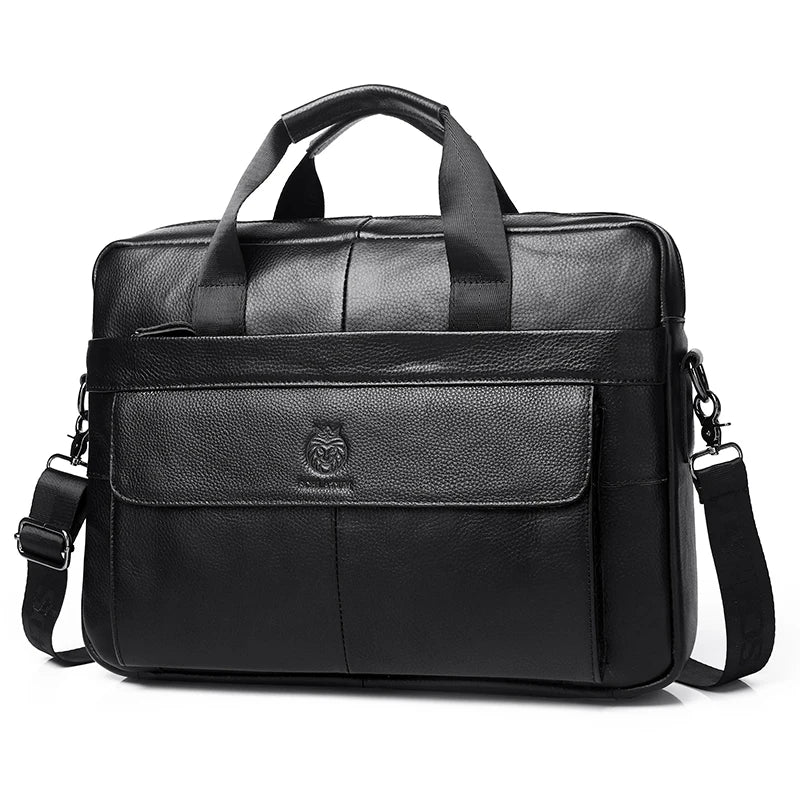 Leather Laptop Messenger Bag 15 inch The Store Bags Black