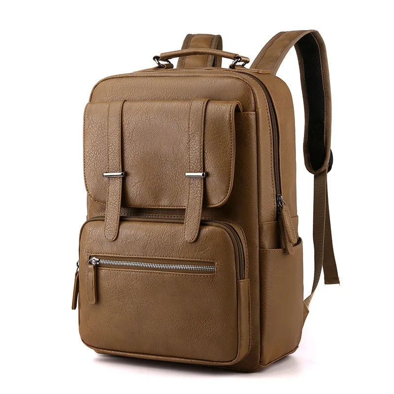 Mochila de cuero hombre portatil 15.6