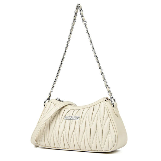 Baguette Bag With Chain Strap The Store Bags White