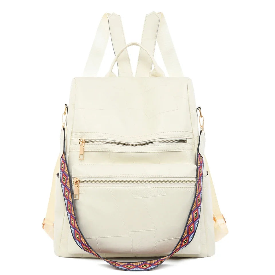 Anti Theft Backpack Women Leather