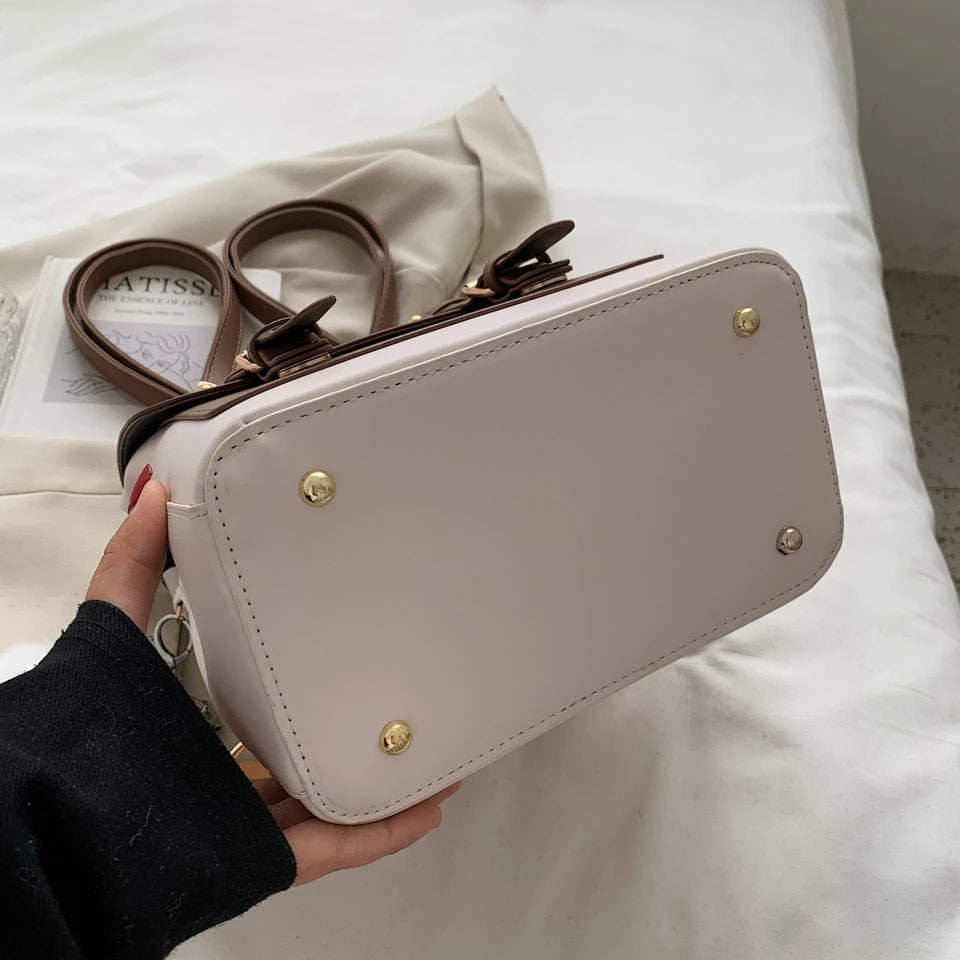 Leather Double Buckle Backpack The Store Bags